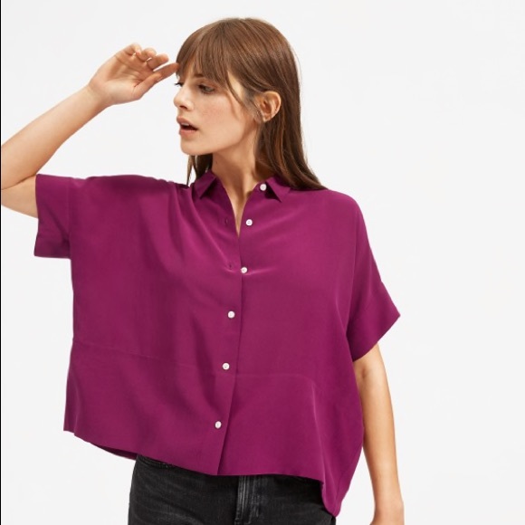 Everlane Tops - FINAL CHANCE🖤Everlane silk short sleeved shirt 14